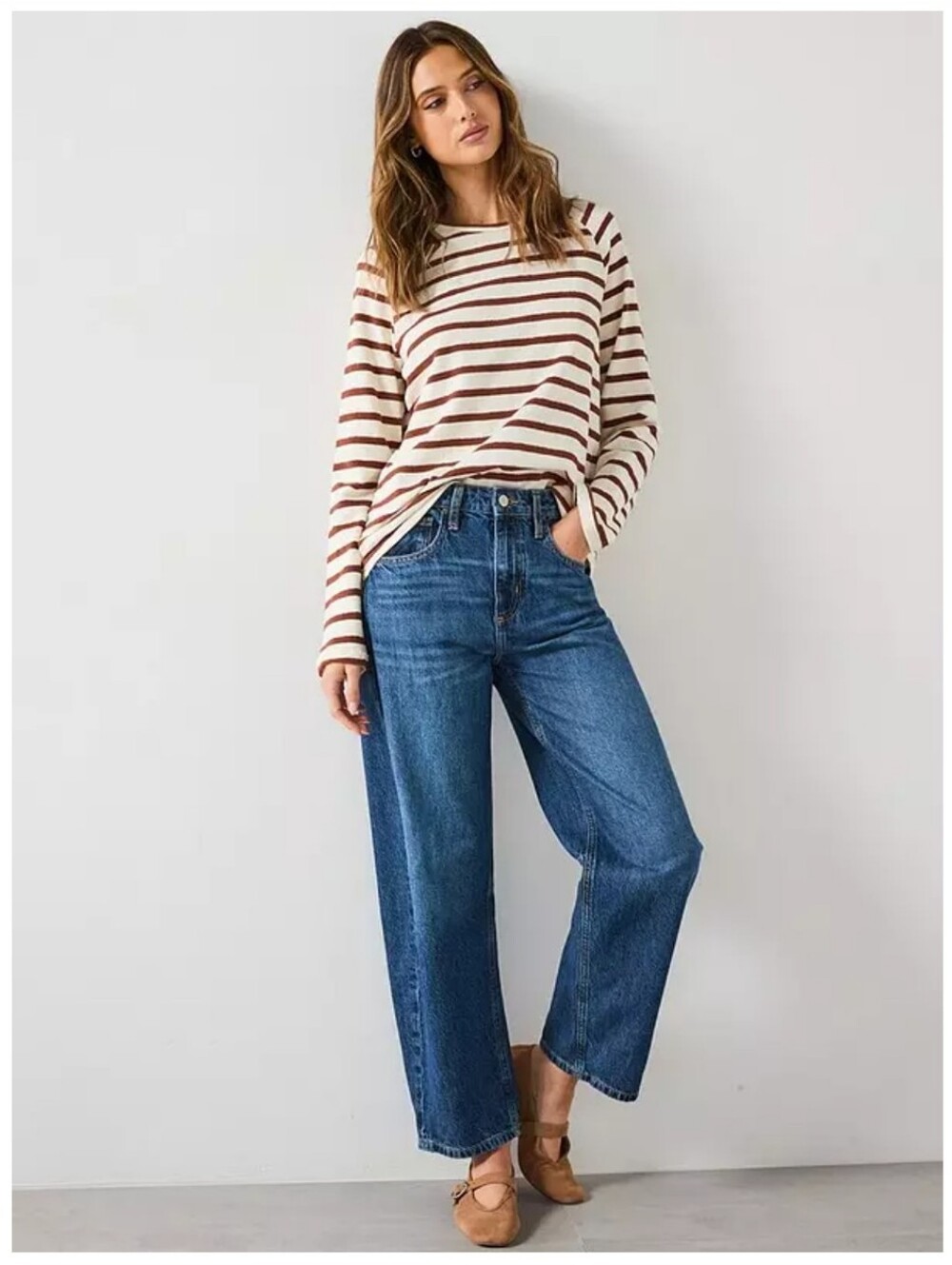 Mango High Rise Balloon Jeans Dark Wash NWT Size 4